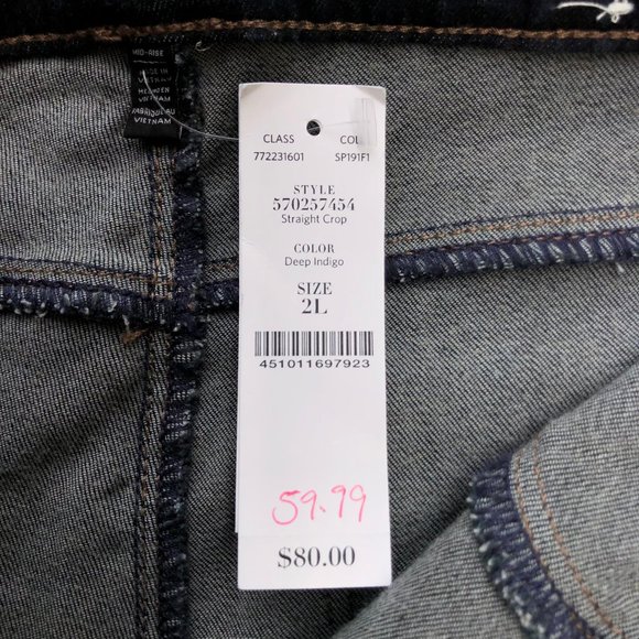 WHITE HOUSE BLACK MARKET THE JEGGNG CROP Women’s Stretch Jeans sz 2L NWT - Picture 10 of 11